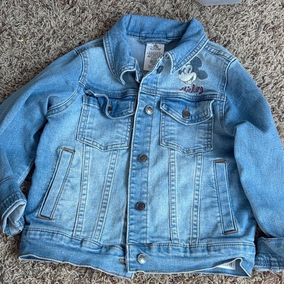 Disney Blue Denim Jacket with Mickey Mouse Patch - Picture 2 of 5
